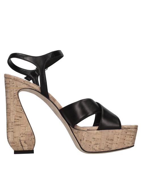 Sandali in pelle e sughero SI ROSSI | A93780-MFI518-1000-111NERO